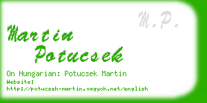 martin potucsek business card